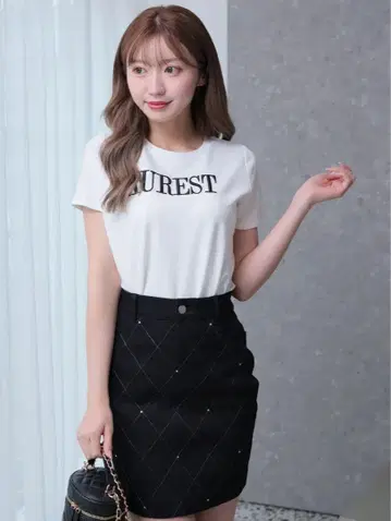 LIP SERVICE 주얼 데님 타이트 스커트