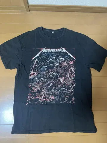 Metallica 투어 T셔츠 블랙
