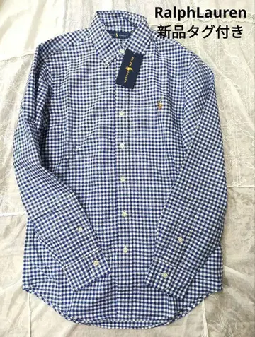 Ralph Lauren 체크 무늬 버튼 다운 셔츠 XS 택 포함 새상품