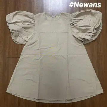 #Newans 해시 뉴앙스 사사가와 유리 콜라보 퍼프 슬리브 블라우스