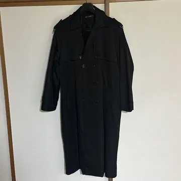롱 코트 남성용 대형 사이즈 8XL 블랙 트렌치 코트