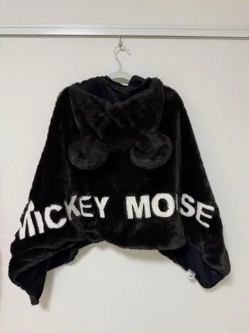 미키마우스 MICKEY MOUSE 후드 판초 블랙