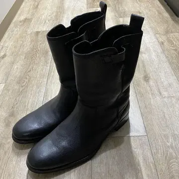 ZARA 가죽 엔지니어 부츠 44 블랙 28.5