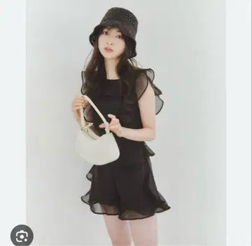 스니델 오간 프릴 블라우스 스커트 쇼트 팬츠 세트