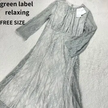 그린 라벨 릴랙싱 택 포함 새상품 레이스 원피스 FREE SIZE