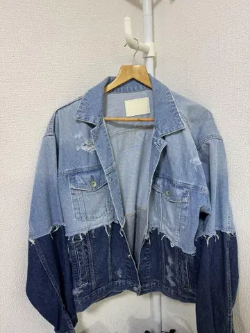 GYDA 컬러 블록 데님 재킷
