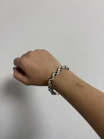 silver925 체인 팔찌 후크식