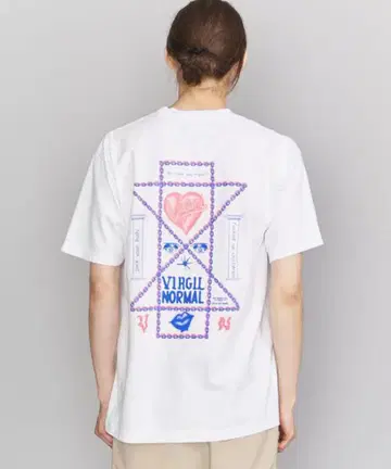VIRGILnormal 버진 노멀 T셔츠 화이트 T 로고 백 프린트