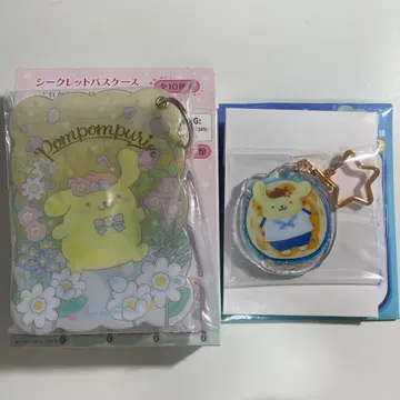 산리오 캐릭터즈 시크릿 패스 케이스 아크릴 키링 푸딩
