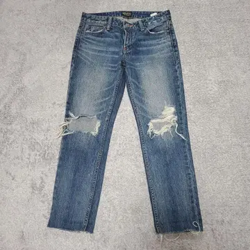 MOUSSY 빈티지 데님 26 스트레이트 데님 크러쉬 데님