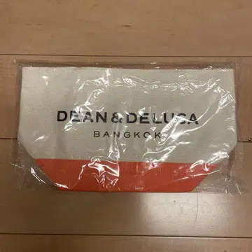DEAN & DELUCA 토트백 화이트/오렌지