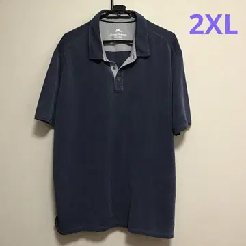 Tommy Bahama 남성용 반팔 피케 셔츠, 블루