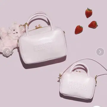 FURFUR 스퀘어 보스턴 백 숄더 백 핑크