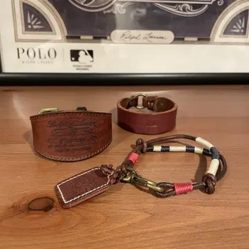 Ralph Lauren 가죽 팔찌 3개 세트