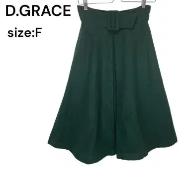 D.GRACE 스커트 롱 그린 벨트 FREE 예뻐요