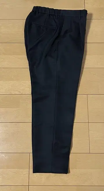 WYM 블랙 테이퍼드 슬랙스