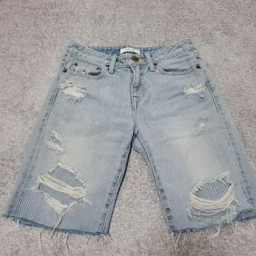 MOUSSY 크러쉬 하프 팬츠 마우지 하프 데님 멋쟁이 인기