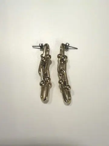골드 체인 디자인 귀걸이 약 6cm 니켈프리