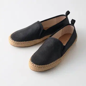 천연 가죽 슬립온 슈즈 [경량] 24cm