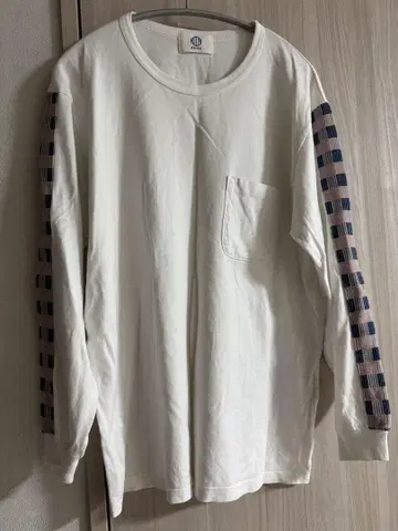 KUON 이치마츠 격자 Trimmed Long Sleeve T-shirt