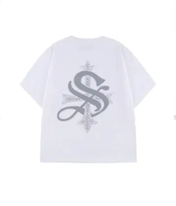 SupplieR 화이트 티셔츠 S 로고