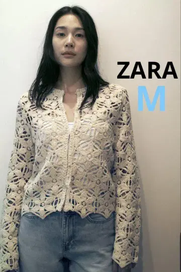 ZARA 마크라메 스팽글 자켓 M