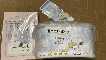 스누피 산리오 당첨 복권 메이크업 가방 기프트 백 참