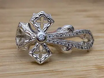 로리 로드킨 10호 925 크로스 링 로리 로드킨 십자가