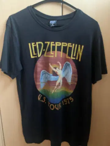 LED ZEPPELIN U.S. TOUR 1975 티셔츠 S 사이즈