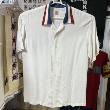 남성용 카네코 이사오 레이온 반소매 셔츠