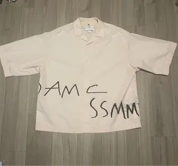 OAMC 반팔 셔츠 M 핑크 오픈 칼라 셔츠 로고