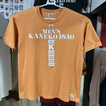 남성용 카네코 이사오 로고 반팔 티셔츠