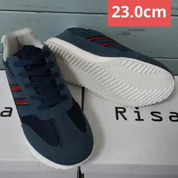 23.0cm 신제품 여성용 스니커즈 초경량 넓은 폭 메쉬 소재 남색