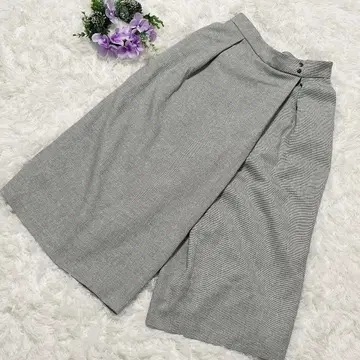 미쉘클랑 하운드투스 그레이 가우초 팬츠 넉넉한 폭