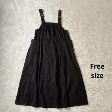 미사용 살로펫 스타일 롱 원피스 Free 블랙 올인원