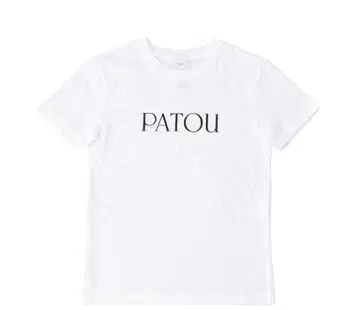 PATOU 로고 프린트 화이트 티셔츠 XXS 사이즈
