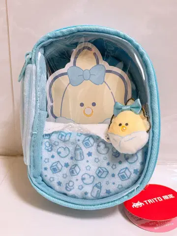 맑고 작은 눈동자의 나마가키, 예쁘게 꾸민 이불 파우치, 하늘색