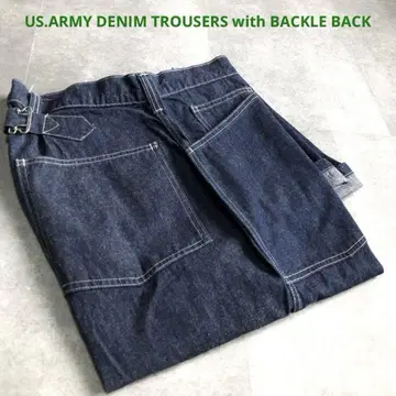 US ARMY 데님 트라우저 버클백 40년대 스타일