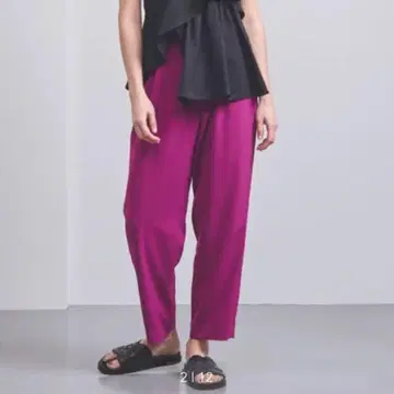 united arrows 하이웨스트 테이퍼드 팬츠