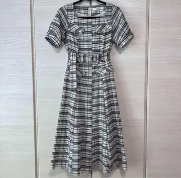 herlipto ClassicTweedBeltedDress
