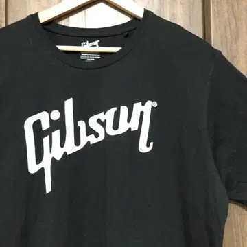 빅 GIBSON 로고 티셔츠 2XL 블랙 기타 기업 로고