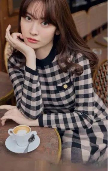 헤르립토 플라드 자카드 니트 드레스 S 사이즈
