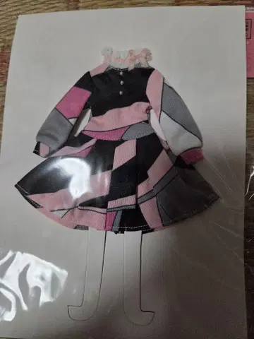 리틀 팩토리 22cm 리카짱 캐슬 기하학 패턴 원피스