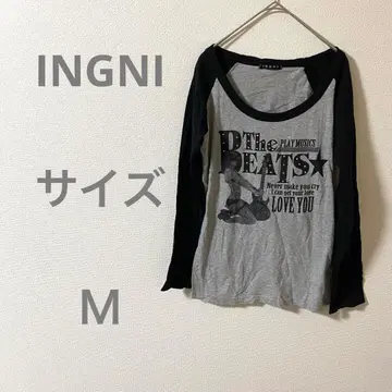 INGNI 잉그 D The BEATS 그레이/블랙 긴팔 티셔츠