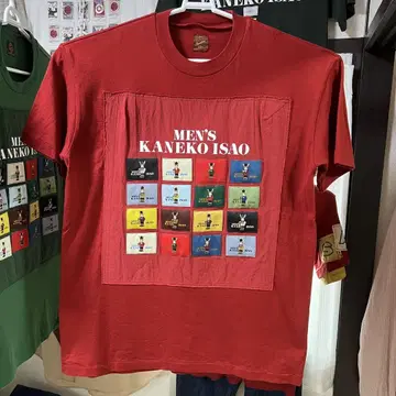 남성용 카네코 이사오 토끼 와펜 반팔 티셔츠
