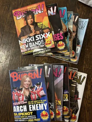 BURRN! 음악 잡지 세트 약 12권