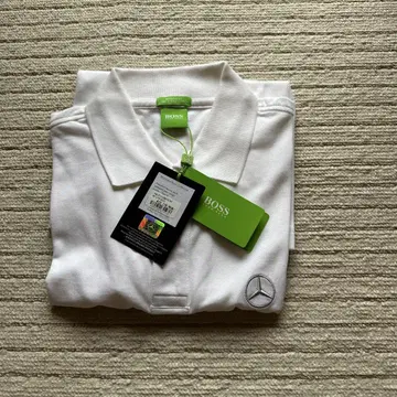 HUGO BOSS 메르세데스 벤츠 컬렉션 피케 셔츠 M 화이트