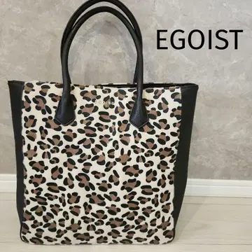 EGOIST 에고이스트 토트백 레오파드 무늬 대용량 새상품급 브라운