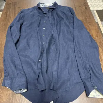 Paul Smith 긴팔 셔츠 린넨 XL 네이비