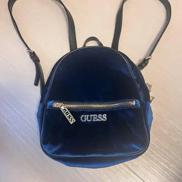 Guess 스웨이드 블루 미니 백팩
